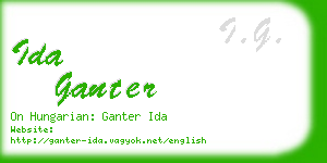 ida ganter business card